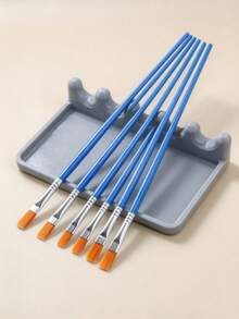 1pc Watercolor Brush Holder With Drip Tray, Brush Drying Rack Stand, Desktop Brush Storage Rack, Suitable For Art Studio, Can Hang Brushes And Keep Desktop Tidy, Suitable For Watercolor, Acrylic And Oil Brushes, Art Studio Supplies - Multicolor - View 5