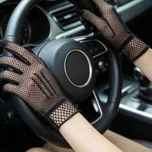 1 Pair/2 Pcs/3 Pcs/4 Pcs Wedding Lace Gloves, Hollow Embroidery, Valentine's Day & Christmas, Romantic & Elegant, Fingerless/Full Finger (Gloves: Main Product, Storage Bag: Accessory) - Black - View 12