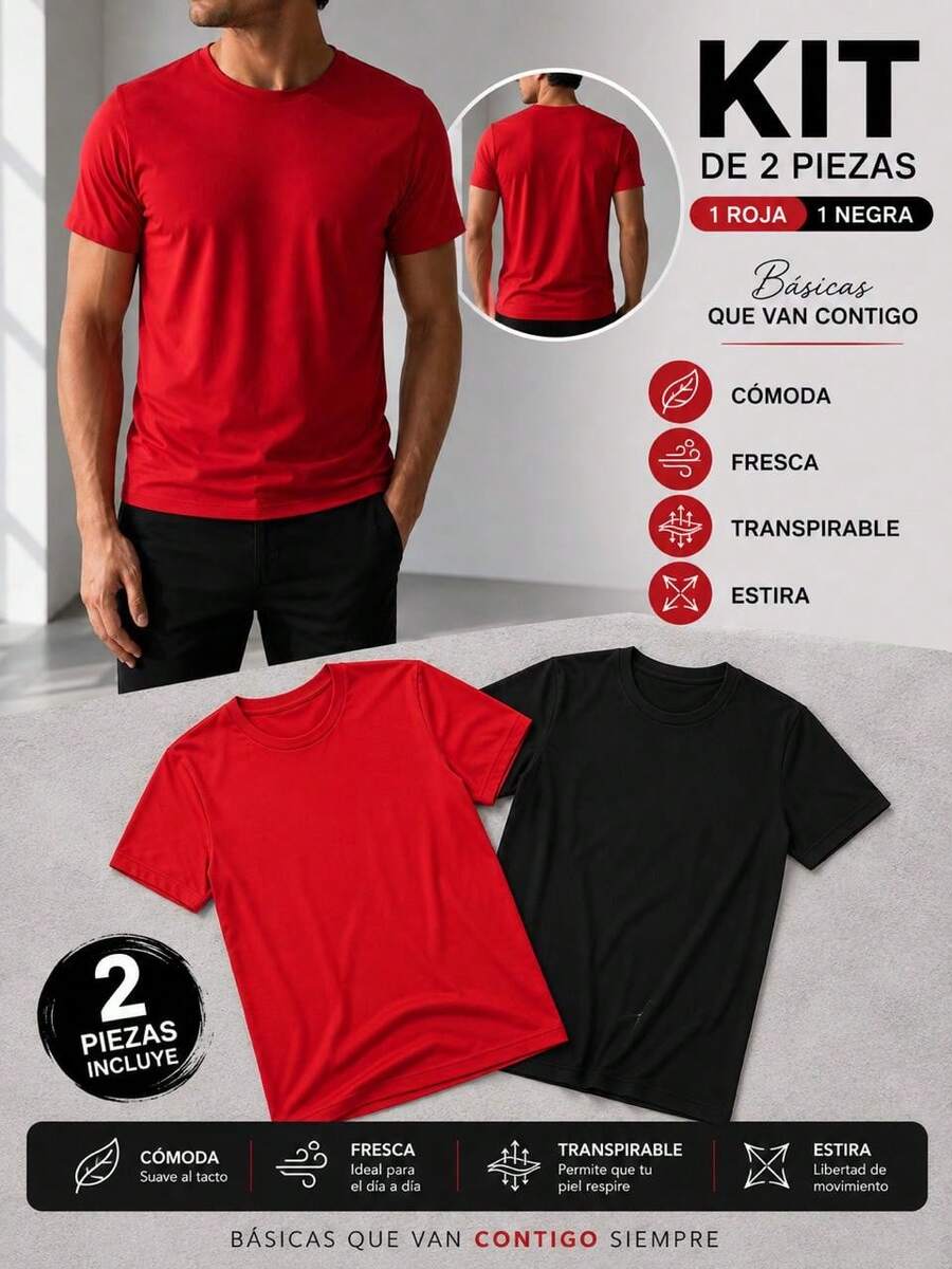Men Loungewear Tops - Red - View 1