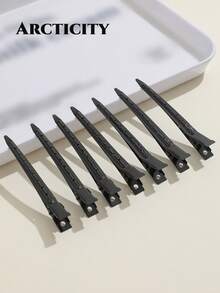 Arcticity 10/20/30/50pcs 3.35 Inch Metal Crocodile Hair Clips With Styling Combs Set, Women's Hair Styling Tools, Curly Hair Accessories, Autumn Travel Gift - Black - View 6