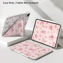 Floral Pattern Painted Effect Tablet Protective Case With Stand, Compatible With Honor 8/9/10/X8/X8A/X9/X8Pro/X9Pro, MatePad SE 11"/MatePad 11"/11.5", MatePad Pro, Apple 10th/11th Gen 2025 (A16), Galaxy Tab A7/A9 And Other Popular Models - Style 45 - View 8