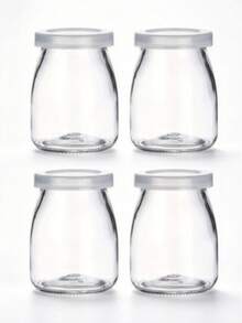 7pcs 100ml Heat-Resistant Small Pudding Bottles, Yogurt Jars, Cork Lid Mason Jars, Mousse Cups, Lucky Star Mason Jars, Mini Glass Wish Bottles, Portion Control Jars, Jewelry Storage Bottles, Suitable For Bedroom Storage Jars - Multicolor - View 13