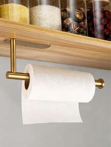 Soporte para toallas de papel de cocina, estante para envoltorio de plástico, soporte autoadhesivo para rollos de papel, caja de pañuelos, soporte para servilletas, estante de almacenamiento para gabinetes, estante para toallas, estante para paños de cocina, material de acero inoxidable, montaje en pared de cocina, suministros de almacenamiento de cocina, accesorios de baño - Multicolor - Ver 10