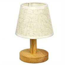 1 Buah Kap Lampu Linen Vintage Bertenaga USB, Lampu Meja Kayu LED, Lampu Malam LED Cocok untuk Ruang Tamu, Kamar Tidur, Meja, dan Dekorasi Pencahayaan Samping Tempat Tidur di Rumah - lampu meja kecil - View 8