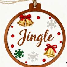 Creative Wooden Snowflake Hook Pendant, Wooden Handmade Craft, Christmas Holiday Home Decor - A - View 3
