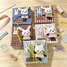 Cute Cartoon Diary Notebook, Fabric Bead Pocket Notebook, INS Aesthetic Planner, Exquisite Animal Notebook, Unisex, Suitable As Gift, Study Planner, Daily Journal, Travel Scrapbook, Multi-Functional Notebook - A - View 2