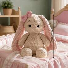 Bowknot Droopy Ear Rabbit Crochet Kit, Creative Crochet DIY | Includes Instructions & Tutorial | Crochet Hook + Exclusive Color Yarn + Accessories | Best Friend/Birthday Gift | Christmas/Halloween Essential, Comes With Step-By-Step Detailed Tutorial + Step-By-Step Sewing Techniques, Desktop Decor/Bag Charm/Home Decor/Wedding Season Decor, Easy-To-Learn Crochet Set - C-Multicolor Set - View 2