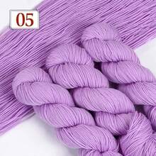 Benang Pilin Aneka Warna Isi 3 Gulungan, 100g Per Gulungan, Total 300g, Cocok Untuk Merajut Tangan, Merenda, Membuat Sweater, Syal, Topi, Selendang, dan Aksesoris Buatan Tangan, Bahan Benang untuk Proyek Merajut Kreatif - 3 bundel benang wol - View 24