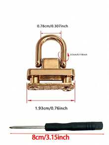 Fashion Metal Side Pocket Hook With D-Ring, Elegant Handbag Shoulder Strap Connector, Insertable Hardware Accessory With Screws, Suitable For Handbags And Travel Decoration, Wallet Making Materials, Wallet Making, DIY Wallet Making, Suitable For Fashion Enthusiasts, Pragmatists, DIY Enthusiasts, Unisex - A - View 12