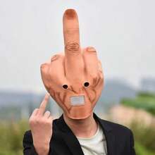1pc/Funny Human-Like Index Finger Shaped Mask With Magic Humor, Detailed Skin Texture And Craftsmanship, Breathable Design, Comfortable For Long Wear, Suitable For Party - Multicolor - View 4