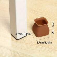 4/10PCS Silicone Chair Leg Caps, Furniture Foot Pads, Made Of Plastic, Anti-Slip Rectangular Floor Protector, Suitable For Solid Wood Floors, Anti-Scratch Floor Protection Pads, Rectangular Floor Protection Pads, Anti-Slip Chair Pads, Minimalist Furniture Pads, Anti-Slip Plastic Base, Wear-Resistant Protection Caps - A - View 6
