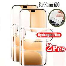 2 قطعة واقي شاشة فيلم هيدروجيل ناعم لهاتف Honor 600 Pro/ 600 Lite/600/ 600e Series، تغطية كاملة، فيلم ناعم، واقي شاشة TPU مقاوم للخدش، فيلم حماية شفاف عالي الدقة - شفاف - مشاهدة 3