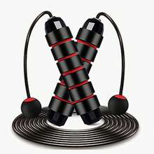 LINGPENG 2-In-1 Weighted Jump Rope With Foam Handles, Adjustable Steel Cable, Suitable For Home Fitness - Multicolor - View 7