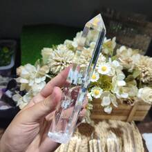 CrystalHola 1pc Synthetic White Melted Quartz Column-An Ideal Piece For Interior Decor, A Perfect Gift For Friends And Family For Christmas, Halloween - Multicolor - View 1