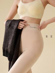 MOIRÉALLURE 1Pair FLEECE-LINED TIGHTS For Daily Life - Clear - View 9