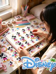 50PCS/150PCS Disney Stitch Mickey Mouse Stickers, PVC Waterproof Cute Cartoon Decals, Self-Adhesive Colorful Stickers For Phone Case Laptop Notebook, School Office Supplies, Scrapbook, Planner, Journal, DIY Crafts, Party Decor, Gift Sealing - Multicolor - View 3