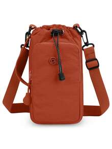 Minimalist Drawstring Phone Crossbody Bag, Lightweight Oxford Cloth Mini Shoulder Bag For Men And Women, Outdoor Travel Portable Storage Small Sling Bag - Multicolor - View 4