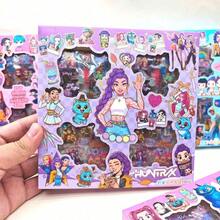 KPop Demon Hunters 100pcs K-POP Style Handmade Decorative Gift Box, Personalized Illustration Patterns, High-Definition Delicate Printing Texture, Easy To Stick Without Curling, Suitable For Decorating Journals, Tablet Cases, Luggage, Water Bottles, Creative Collage Material, Diverse Visuals With Strong Visual Impact, Applicable For Art Cards, Desktop Decorative Paintings, Gift Packaging Embellishments, Hard Shell Storage Box To Protect Materials, Aesthetic Handmade Accessories, Massive Pattern Combinations, Create Various Decorative Works Freely - Multicolor - View 3