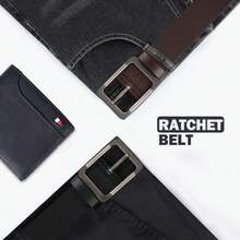 1pc Men's Framed Pin Buckle Belt With Polished Plain Strap, Coordinating Belt Loop And Subtle Seam Detailing, Understated Casual-Dress Design - ZH025 - View 12