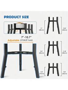 Adjustable Dog Bowl Stand For Medium To Large And Extra Large Dogs, 3-Level Height Adjustable, Width 17.8-27.1cm, Height 25-30-34cm, Elevated Dog Bowl And Water Dispenser Stand (Bowl Not Included) - One Size - View 5