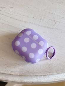 Fresh Minimalist Matte Polka Dot Protective Case Compatible With Apple Pro 2/3/5, Soft Shell Anti-Drop Cover For AirPods 3/4, Personalized 1/2 Generation - Mauve Purple - View 5