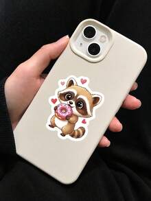 56Pcs Raccoon Journal Stickers, Cute Chat Theme Design, Hand-Drawn Motifs Of Hat-Wearing Raccoons, Naughty Expressions, For Bike, Books, Journal, Tumbler, Desktop Organizer, Skateboard, Document Box Decor - Multicolor - View 4