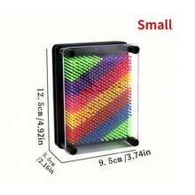 1pc Rainbow 3D Pin Art Toy, DIY Sensory Handprint Pin Board, Perfect Gift, 3D Clone Hand Mold - Rainbow Color, Creative Pin Art & Handmade Craft, Suitable For Artists, Craft Enthusiasts And Young Makers, Unique, Personalized And Fun, Own Your Rainbow Handprint Masterpiece, Pin Color Randomly Shipped - Multicolor - View 10
