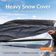 Winter Windshield Snow Ice Cover, Heavy-Duty Anti-Frost Car Front Window Shield, Portable Windshield Protector For Snowy Days For Cars SUVs Trucks Autos, Winter Essential Car Accessory - K - View 6