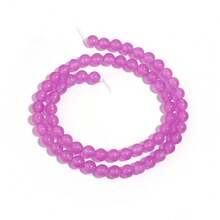 1pc 4/6/8/10/12mm Purple Chalcedony Round Loose Beads, Smooth Material, Suitable For Handmade DIY Bracelet Necklace Earring Making Decoration Materials, Holiday Gifts For Men And Women, Elegant Women Gifts, Handmade Accessories Spacer Beads, Handmade Enthusiasts - Purple - View 10