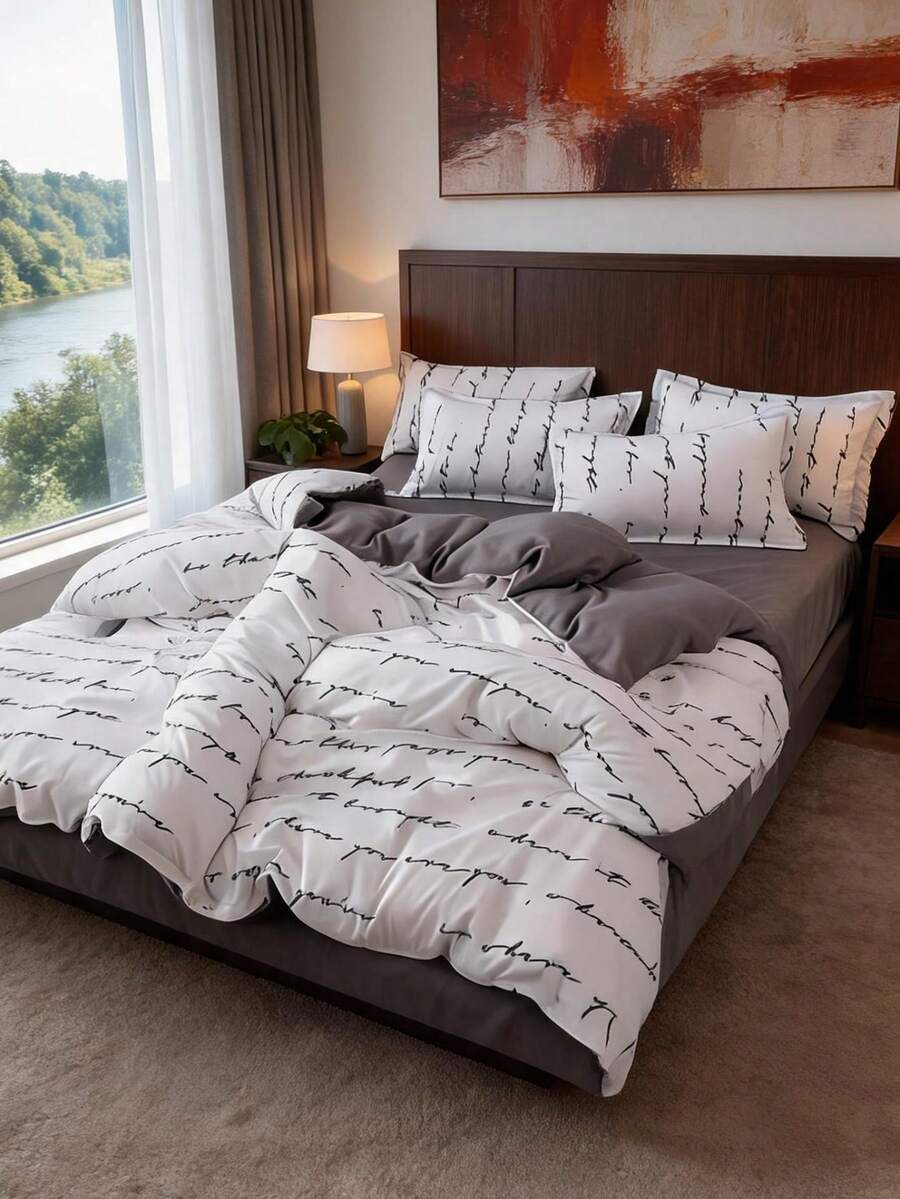 Cozy Duvet Cover Set - Bedroom - Silver - View 1