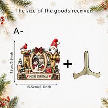 Christmas Santa Claus Snowman Reindeer Wooden Figurines Christmas Desktop Atmosphere Decoration Gift - 1PC - View 8