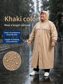 1pc Unisex Plus Size Full Body Raincoat, One-Piece Long Raincoat, Oxford Fabric Outdoor Cycling Hiking Raincoat, Full Body Raincoat For Delivery Riders, Motorcycle Riding Raincoat, Suitable For Rainy Season, Rainy Days, Halloween, Christmas - Multicolor - View 12