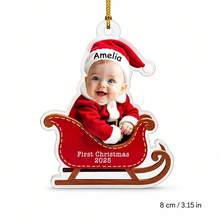 Personalized Baby Photo Christmas Ornament, Custom Name Face Cutout Hanging Decoration, First Christmas Keepsake, Holiday Tree Decor, Custom Picture Gift For Parents And Family, Baby Christmas Memory, Festive Holiday Keepsake, Custom Photo Ornament - Multicolor - View 15