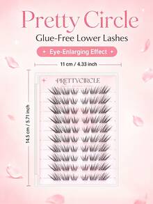 10-Row Glue-Free Segmented Clustered Upper Eyelashes, Suitable For Beginners, Lightweight And Natural Design, Soft And Comfortable To Wear, Easy To Apply, Natural Eye Makeup - C - View 8