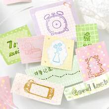 Life Traces Patchwork Memo Pad, Fresh Planner Material Base Paper, Diary, Student Stationery, Suitable For Notebooks, Diaries, Planners, Back To School Season, School Opening Season - one-size - View 3