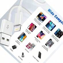 Apple USB To Lightning Cable 1m/2m Fast Charging Cable Compatible With IPhone IPad AirPods Mac Original Apple Cable - White - View 5