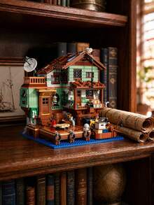 Micro-Particle Harbor Street Scene Building Blocks, 2046PCS Fisherman's Wharf Display Model - No Box - View 2