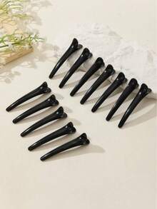 12pcs Hair Clips, Styling, Non-Slip Plastic Duckbill Crocodile Clips, Women's Plastic Duckbill Crocodile Styling Hair Tools, Hair Tools, Hair Products And Accessories - Multicolor - View 2