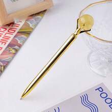 Pulpen Emas Ukir Kustom, Pulpen Ballpoint Bertatahkan Kristal, Pulpen Kuarsa untuk Pernikahan, Pulpen Berlian untuk Hadiah Pengiring Pengantin, Pulpen Buku Tamu Pernikahan - emas - View 6
