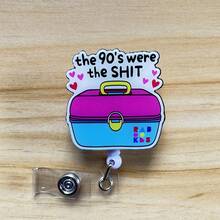 Retractable D Card Holder Reel With Cute Cartoon Design, Nurse Hospital Badge Holder Office Lanyard 1pc - X955 - View 1