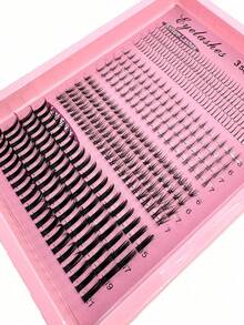 Natural Lower Lashes And Spiky Lashes Pre-Made Lightweight Natural Extension Volumizing Fluffy Soft Individual False Eyelash Clusters For Women Makeup Accessories Suitable For Party Nightclub Wedding Daily Makeup Cosplay Halloween Christmas Popular Hot-Selling DIY Lashes Easy To Apply Reusable - View 9