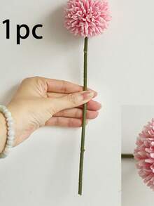 1pc Macaron Color Silk Pom Pom Flower Ball, Multicolor Artificial Faux Flower Ball, Chrysanthemum Ball Bouquet Light, Suitable For Home, Office, Party, Wedding Decoration - Multicolor - View 19