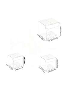 50pcs Transparent PVC Square Gift Boxes, Reusable And Multi-Functional. Perfect For Candles, Gift Wrapping, Weddings And Party Storage. Suitable For Halloween, Christmas Gifts, Commercial Packaging And Various Holiday Decorations - A - View 6