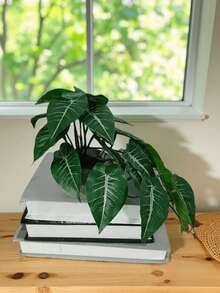 1pc Artificial Potted Plant For Home Decor, Valentine Day, Gift Gifts Birthday Graduation - Green - View 9