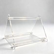 1pc Transparent Acrylic Nail Clipper Storage Rack, Triangular Nail Art Tool Display Stand, Large Capacity Dental Pliers Display Rack, Desktop Nail Clipper Organizer - Multicolor - View 12