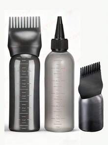 CTZIHGAO 1/2/3Pcs Hair Care Shampoo Bottle With Applicator Comb, Convenient And Quick Application, Precise Scalp Massage, Specially Designed For Hair Essence, Professional Hair Care Set, Includes Root Comb, Oil Applicator, Dye Shampoo Bottle And Soft Scalp Massage Comb, Essential Home Hair Root Comb Applicator And Brush, Ideal For Back To School Season - Black - View 10