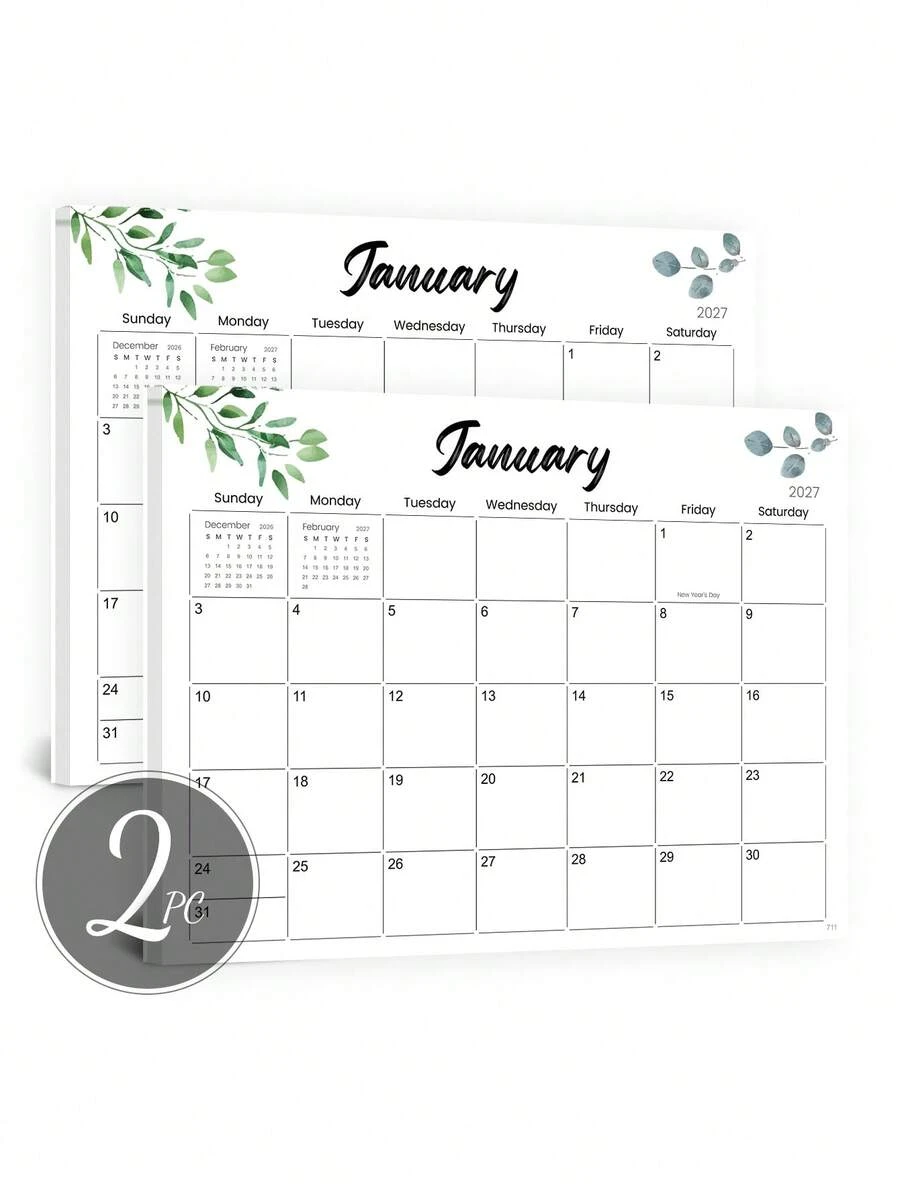 Trees 2027 Magnetic Monthly Calendar 12-Month Planner Fridge Magnet Style 12 Tear-Off Pages Large Date Grid Reminder & Meal Planning Home Office Office Supplies School Supplies Room Decor Desk Accessories