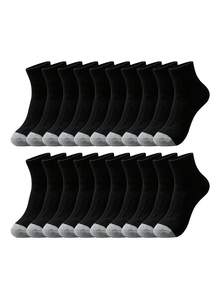 1/7/14/20 Pairs Grey Sole Short Mid-Calf Socks, All-Season Men's Outdoor Sports Mid-Calf Socks - Multicolor - View 11