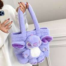 Disney Cartoon Doll Cute Girl Sweet Shoulder Bag Large Capacity Plush Doll Handbag - Multicolor - View 10