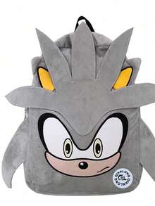 Hasbro Grey Sonic The Hedgehog Fashion Unisex Student Backpack Anime Hedgehog Mouse Shoulder Bag Couple Backpack - Style Random - View 6